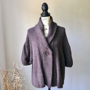 BCBGMaxAzria Purple Wool Cardigan M/L.